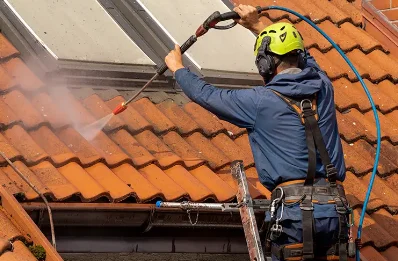 Démoussage et hydrofuge de toiture à Sampolo